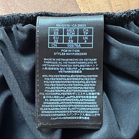 GUESS One Shoulder Shirred Stretch Knit Top :Black: XS - Picture 6 of 7